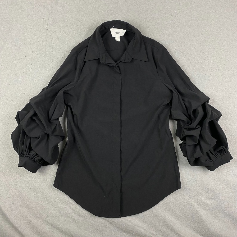 Pomander Place Alessia top XS Blouse Ruffle Minimalist Staple City Chic